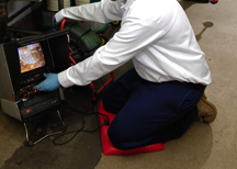Video drain checking, underground pipe leak detection